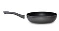 Black fry pan over white background Royalty Free Stock Photo