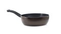 Black fry pan over white background Royalty Free Stock Photo