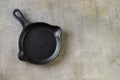 black frying pan for serving