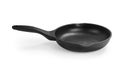 Black frying pan side view isolated on white with clipping path Royalty Free Stock Photo