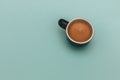 Black full espresso cup viewed from the top Royalty Free Stock Photo