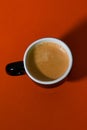 Black full espresso cup viewed from the top Royalty Free Stock Photo