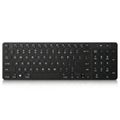 Black full-size computer keyboard isolated on white for technology and office equipment use Royalty Free Stock Photo