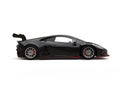 Black futuristic race sportscar - side view Royalty Free Stock Photo