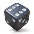 Black game dice