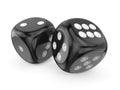 Black game dices 3D