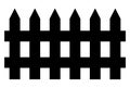 Black garden fence wooden door silhouette symbol balcony defense art