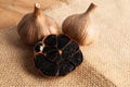 Black garlic close up Royalty Free Stock Photo