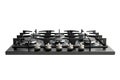 Black Gas Stove Top With Four Burners Royalty Free Stock Photo