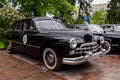 Black GAZ-12 ZIM at Classic Soviet Car Exhibition Royalty Free Stock Photo