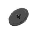 Black gear plastic wheel Royalty Free Stock Photo