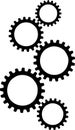 Black gears icon Royalty Free Stock Photo