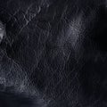 Black genuine leather texture background. Royalty Free Stock Photo