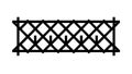 Black Geometric Fence-Like Pattern Border, vector design Generative AI Royalty Free Stock Photo
