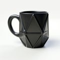 Black Geometric Mug With Octahedron Design - Daz3d Style