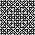 Black Geometric Seamless pattern in white background