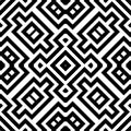 Black GEOMETRIC seamless pattern in white background