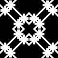 Black GEOMETRIC seamless pattern in white background