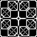 Black GEOMETRIC seamless pattern in white background