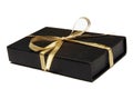 Black Gift Box with Gold Ribbon