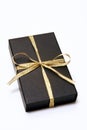 Black Gift Box with Gold Ribbon