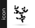 Black Ginger root icon isolated on white background. Vector Royalty Free Stock Photo