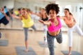 Black girl on body balance training Royalty Free Stock Photo