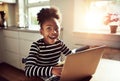 Black girl with a joyful expression