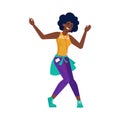 Black girl listen music, dance, African American