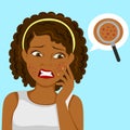 black girl with pimples Royalty Free Stock Photo