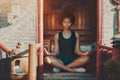 Black girl reached nirvana during meditation