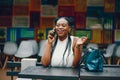 Black girl in a summer park Royalty Free Stock Photo