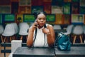 Black girl in a summer park Royalty Free Stock Photo