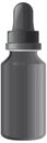 Black Glass Bottle with Dropper - Illustration