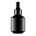 Black Glass Dropper Bottle. Medical Vial Container Royalty Free Stock Photo