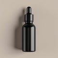 Black Glass Dropper Bottle on Wall Royalty Free Stock Photo