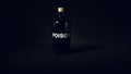 Black Glass Poison Bottle with a Cork Stop Royalty Free Stock Photo