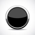 Black glass web button Royalty Free Stock Photo