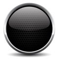 Black glass web button