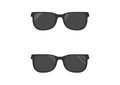 2 black glasses with different style