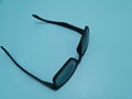Black glasses made of plastic and black frames Royalty Free Stock Photo