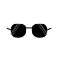 Black Glasses Vector Illustration. Sunglasses Icon Image