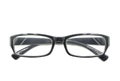 Black glasses on white background of file with clipping path Royalty Free Stock Photo