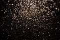 Black glitter sparkle background. Black friday shiny pattern with sequins. Christmas glamour luxury pattern, black