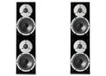 Black glossy music speakers Royalty Free Stock Photo