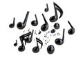 Black Glossy Musical Notes 3D Render Royalty Free Stock Photo