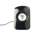 Black glossy sound speaker isolated Royalty Free Stock Photo