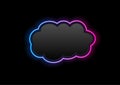 Black and glowing neon cloud hi-tech background