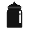 Black glyph style food preservation jar icon Royalty Free Stock Photo