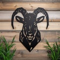 Black Metal Ram Head Wall Art - Precisionist Design